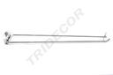 Gancho con soporte de precio para tubo rectangular 40 cm 7 mm