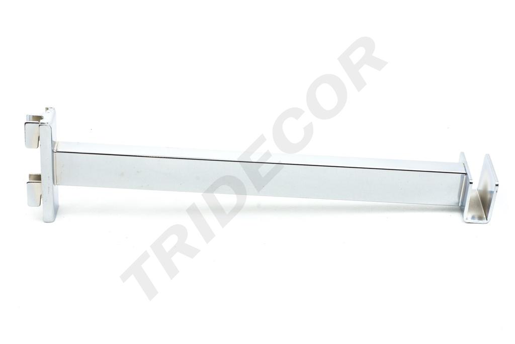 Soporte Tubular Rectangular para Sistema de Cremallera 30cm