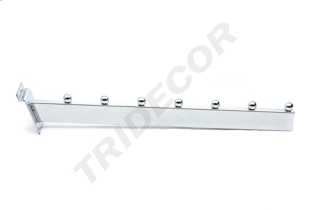 Colgador inclinado con 7 bolas para panel de lamas, 30 cm