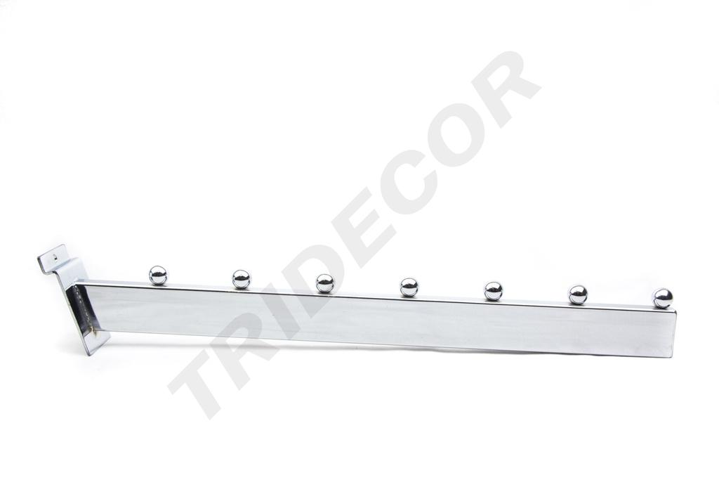 Colgador inclinado con 7 bolas para panel de lamas, 30 cm