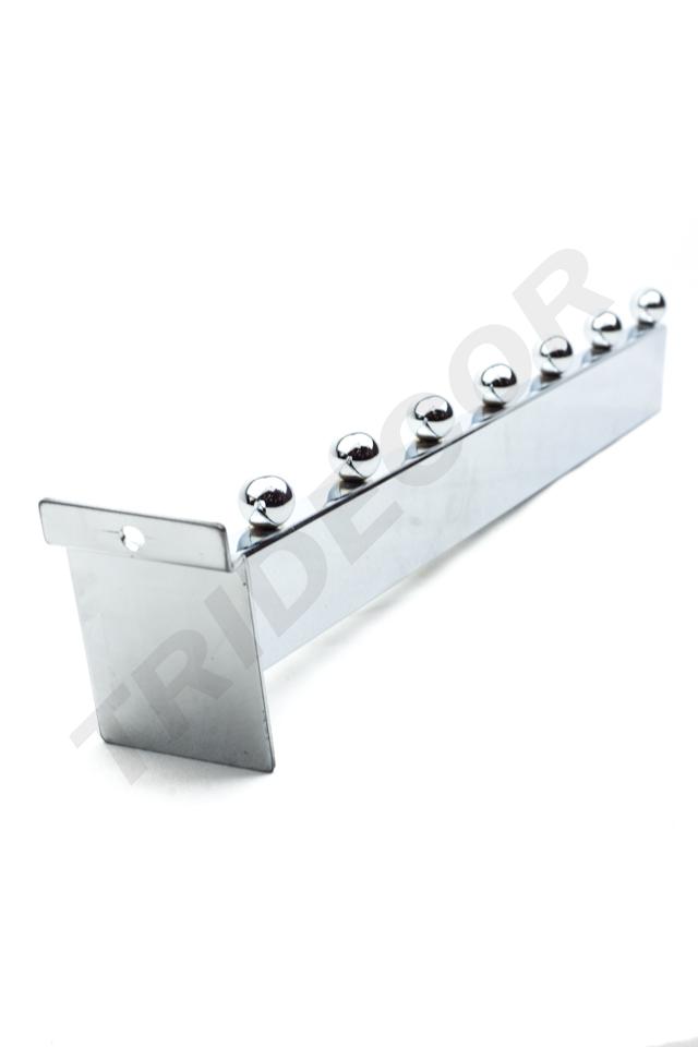 Colgador inclinado con 7 bolas para panel de lamas, 30 cm
