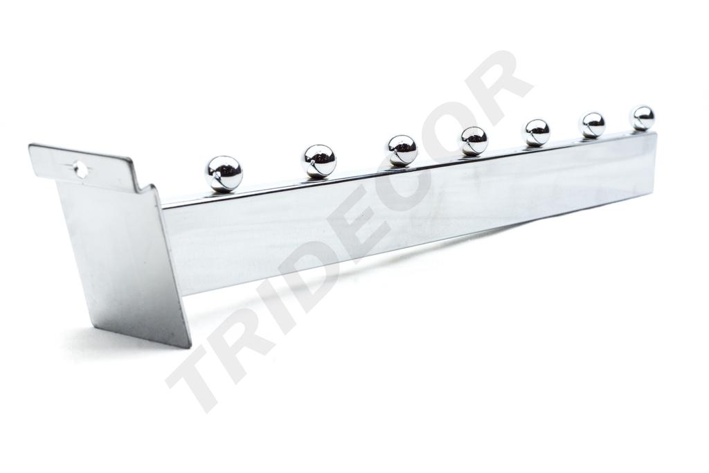 Colgador inclinado con 7 bolas para panel de lamas, 30 cm