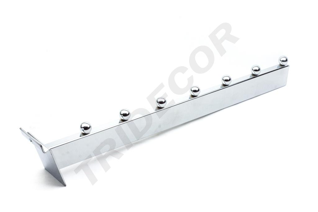 Colgador inclinado con 7 bolas para panel de lamas, 30 cm