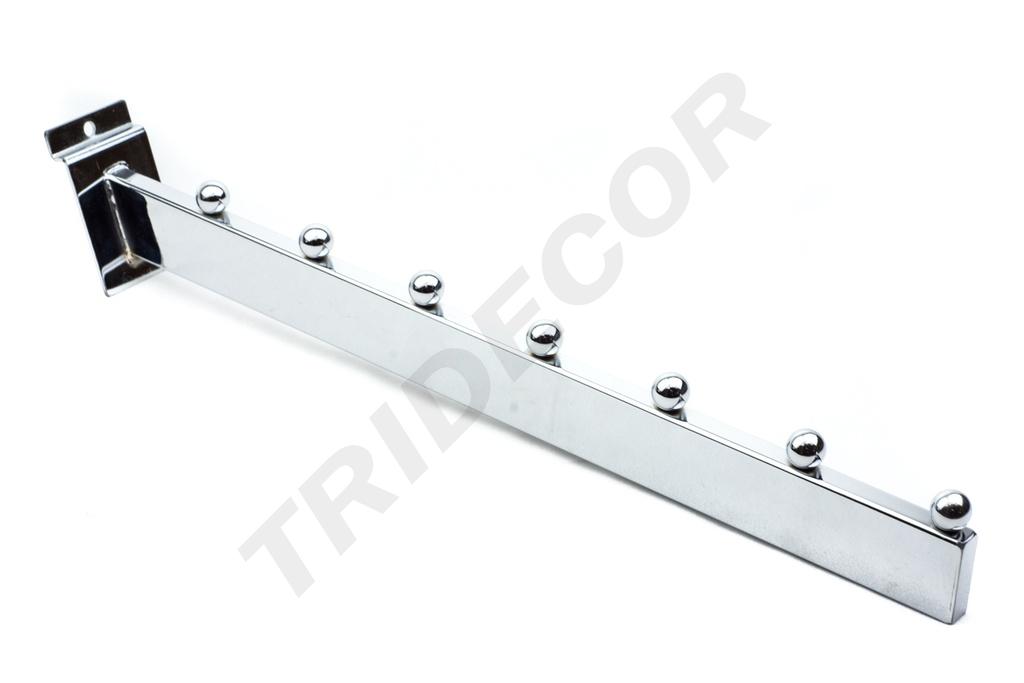 Colgador inclinado con 7 bolas para panel de lamas, 30 cm