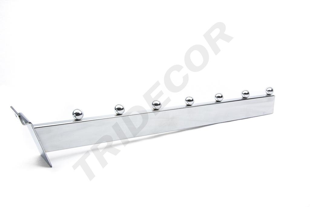 Colgador inclinado con 7 bolas para panel de lamas, 30 cm