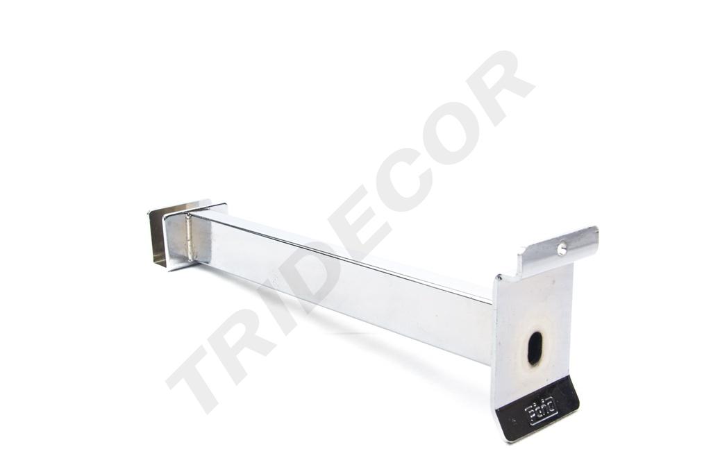 Soporte de Tubo Rectangular para Panel de Listones, 25 cm