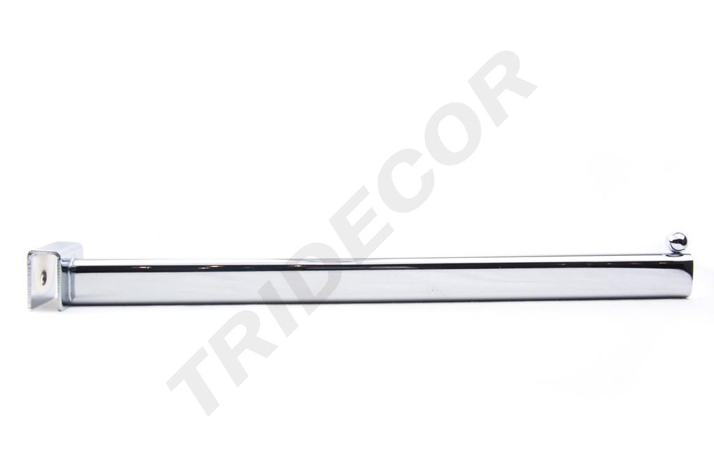 Percha de Cromado con una bola para el tubo rectangular de 40cm