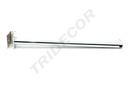 Percha de cromo con una bola para el tubo rectangular de 30cm