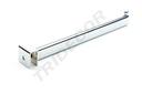 Percha de cromo con una bola para el tubo rectangular de 30cm