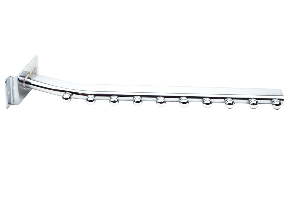 Colgador inclinado para 10 bolas, listón de 35 cm