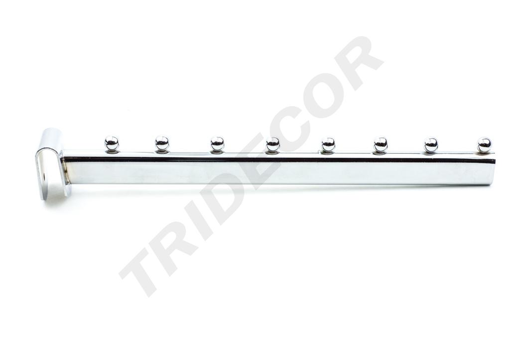 Percha inclinada para tubo ovalado 8 bolas 35cm