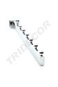 Percha inclinada para tubo rectangular, 7 bolas, 35 cm