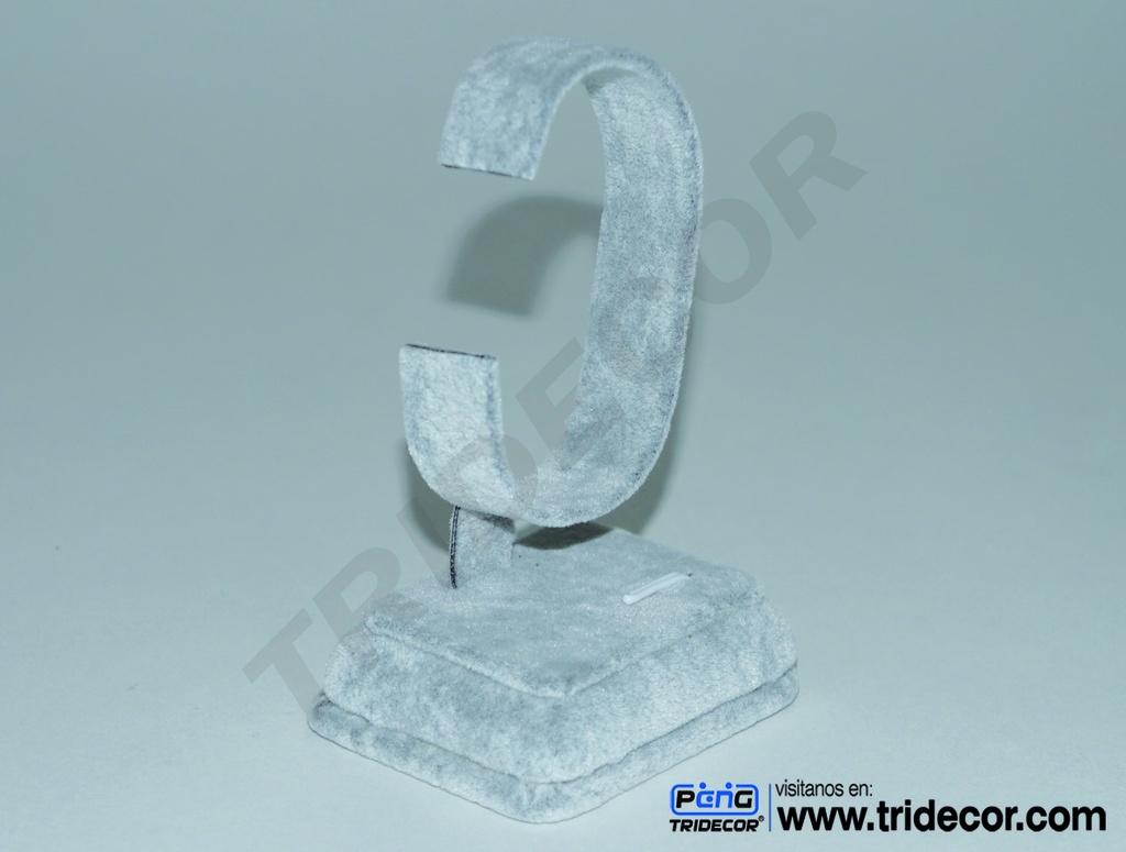 Soporte de Exhibición de Terciopelo para Relojes Color Gris 6X5X10cm