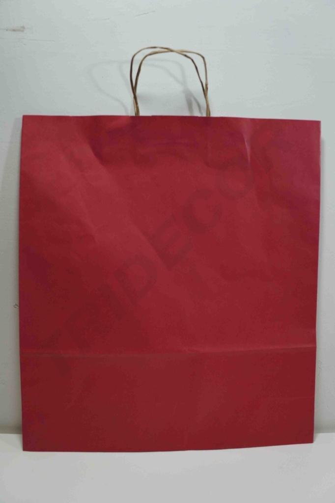 Bolsa de Papel Bordeaux 45X15X49CM 25/Paquete 200/Caja