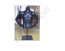 Busto Masculino Ajustable de Fibra de Vidrio en Negro Mate