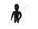 Maniquí Infantil Arrodillado de Fibra y Lacado en Blanco Brillante de 3 Años