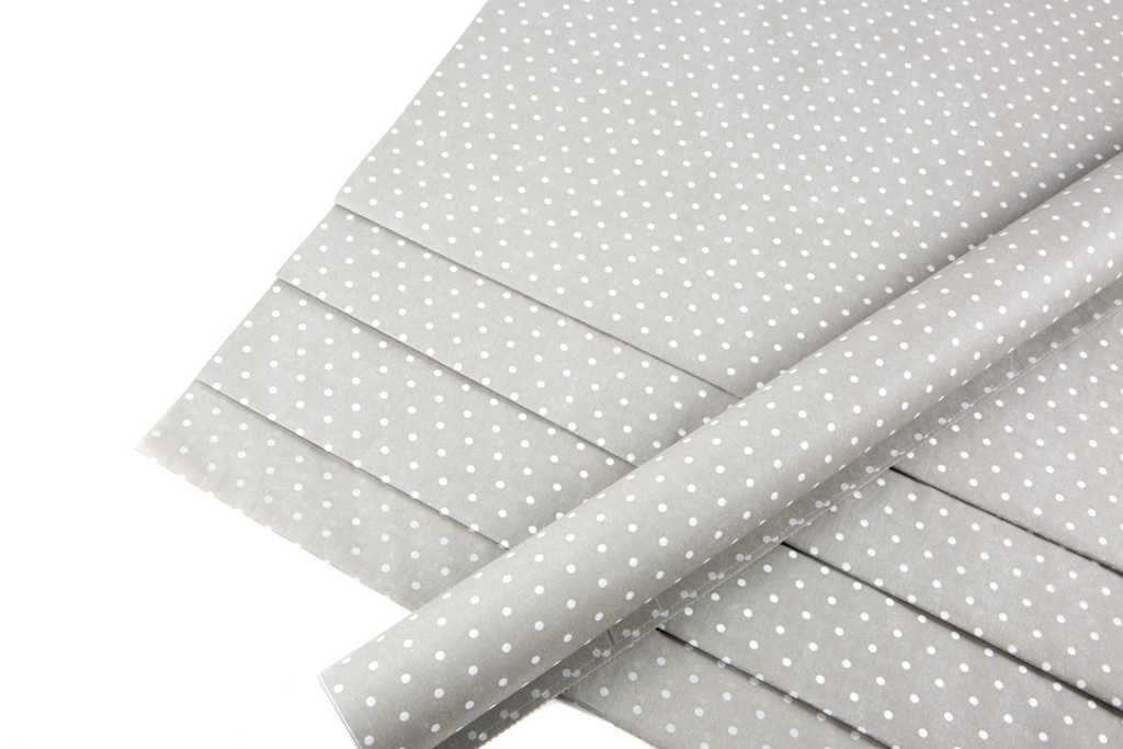 Papel Tisú Puntos Blancos sobre Fondo de Chocolate 62X86cm 100 unidades