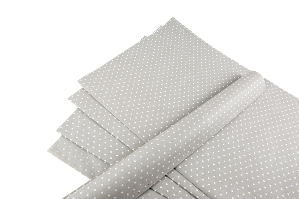 Papel Tisú Puntos Blancos sobre Fondo de Chocolate 62X86cm 100 unidades