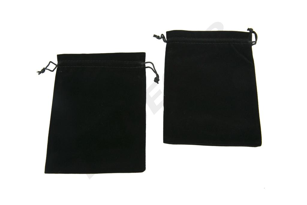 BOLSA DE TERCIOPELO NEGRO con cordón, 19X14CM, 20pcs/PAQUETE
