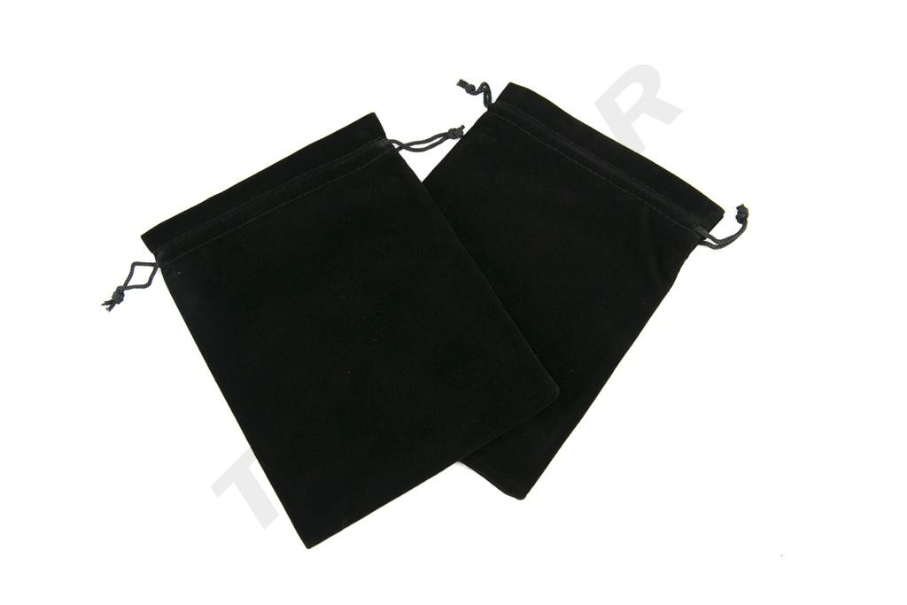 BOLSA DE TERCIOPELO NEGRO con cordón, 19X14CM, 20pcs/PAQUETE