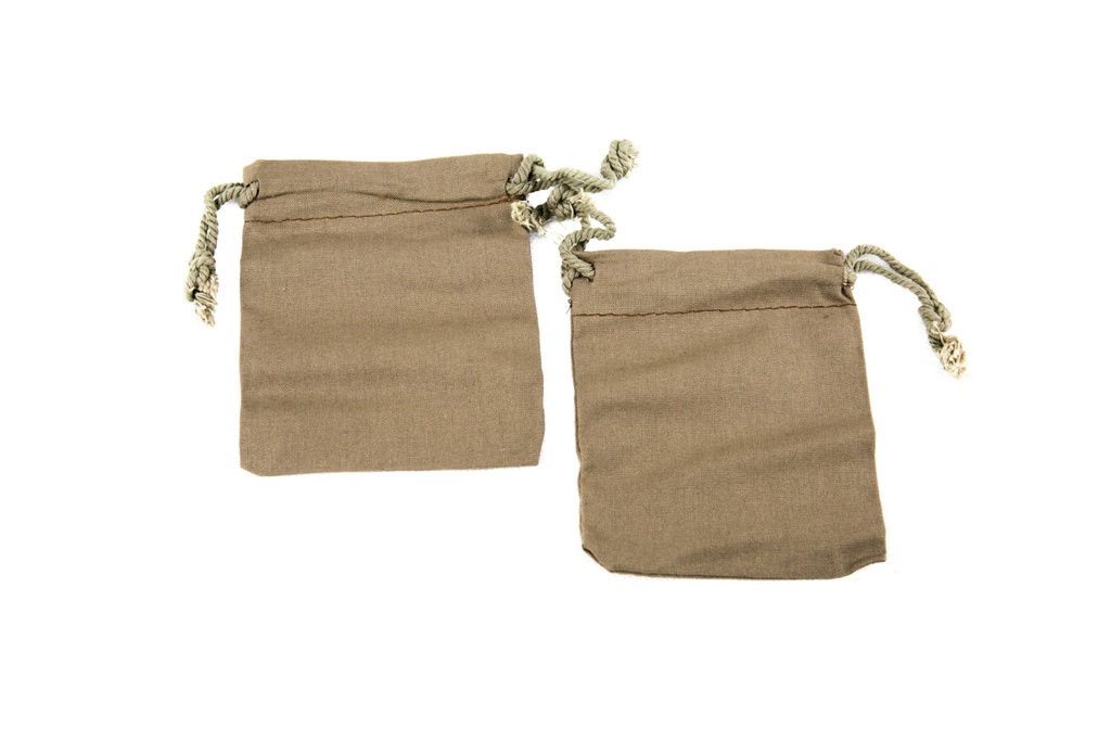 Bolsa de lino marrón con cierre de cordón 11X9.5 cm - 20 unidades