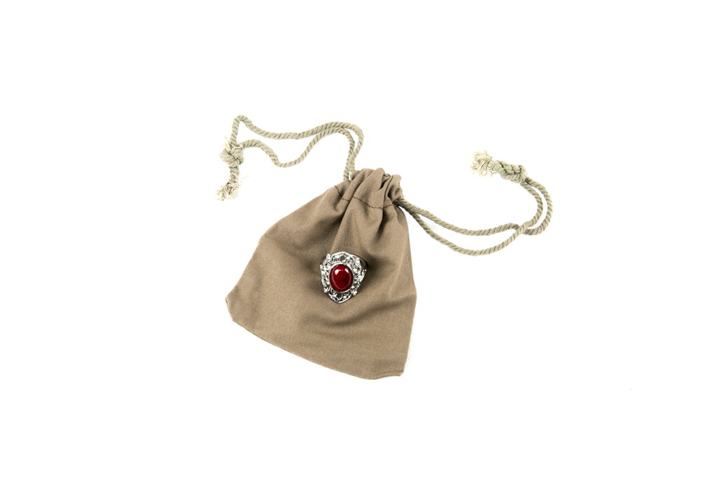 Bolsa de lino marrón con cierre de cordón 11X9.5 cm - 20 unidades