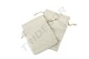 BOLSA DE TELA DE LINO BEIGE 19X14 CM 20 PIEZAS