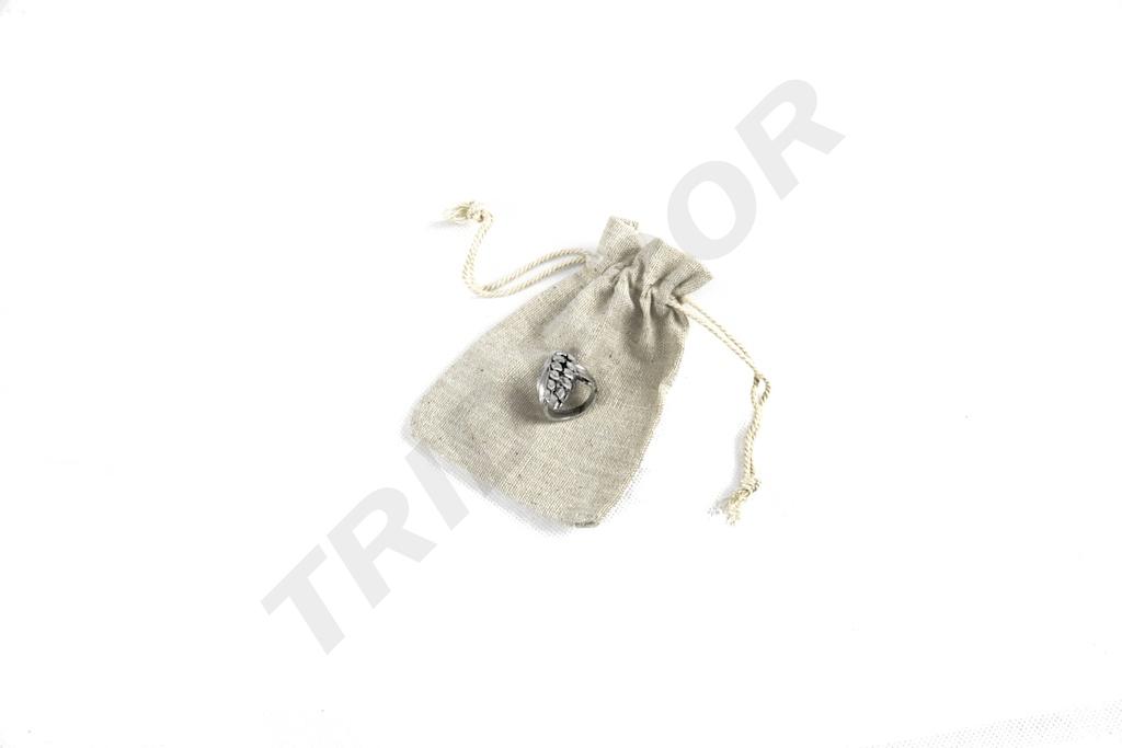 BOLSA DE LINO BEIGE con cordón 12X9 CM 20pcs/PAQUETE