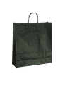 Bolsa de papel con asa arrugada negra, celulosa, 27x12x37 cm, 25 piezas