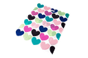Bolsa de plástico con estampado de corazón 50x60