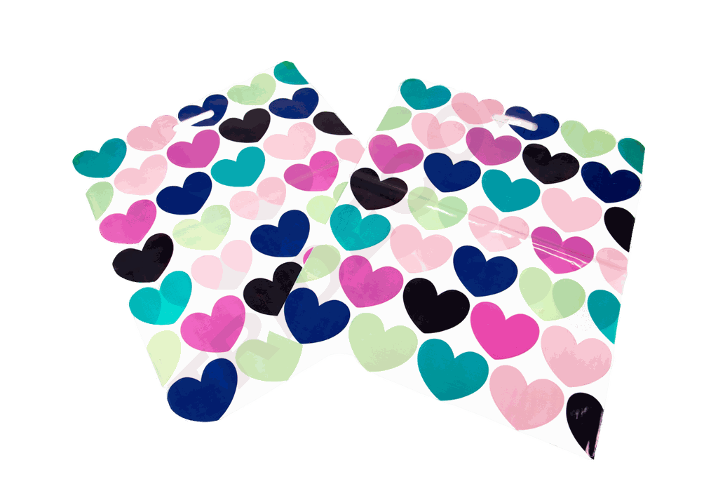 Bolsa de plástico con estampado de corazón 50x60