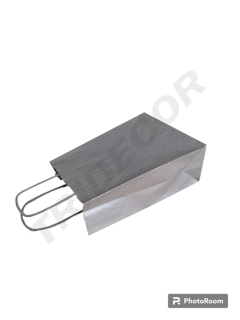 Bolsa Kraft Plata Xs 18+8x24cm 450unidades/caja