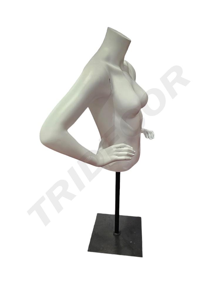 maniquí mujer Blanca mate Con Soporte de Base