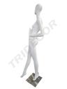 maniquí mujer Blanco mate Base Acero Inox