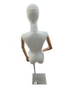Busto mujer Lino Base Cuadrado Plata Brazo madera