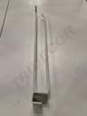 Ganchos Blanco Doble Con Portaprecio para El Tubo Rectangular 40cm 6mm