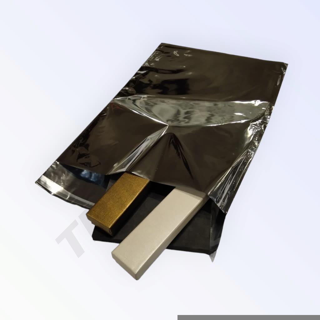 Sobres Metalizados Plateados con Adhesivo, 40X60+6cm, 50 unidades