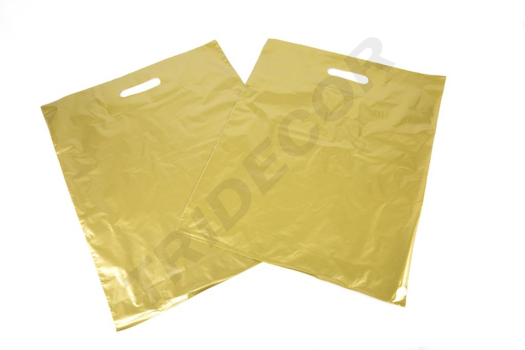 Bolsa de plástico 25x35cm Dorada 100 paquetes/Paquete 20 Paquetes/Caja