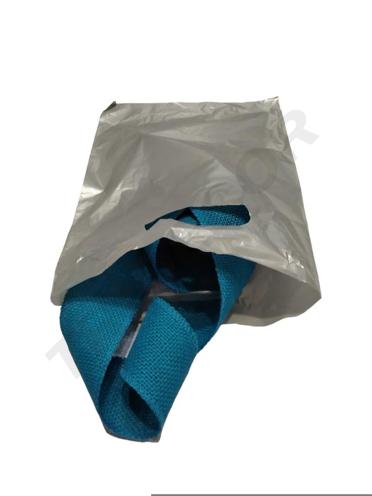 Bolsas con Asa Troquelada 50x60cm Plata 100/Bolsa 10 Bolsas/Caja
