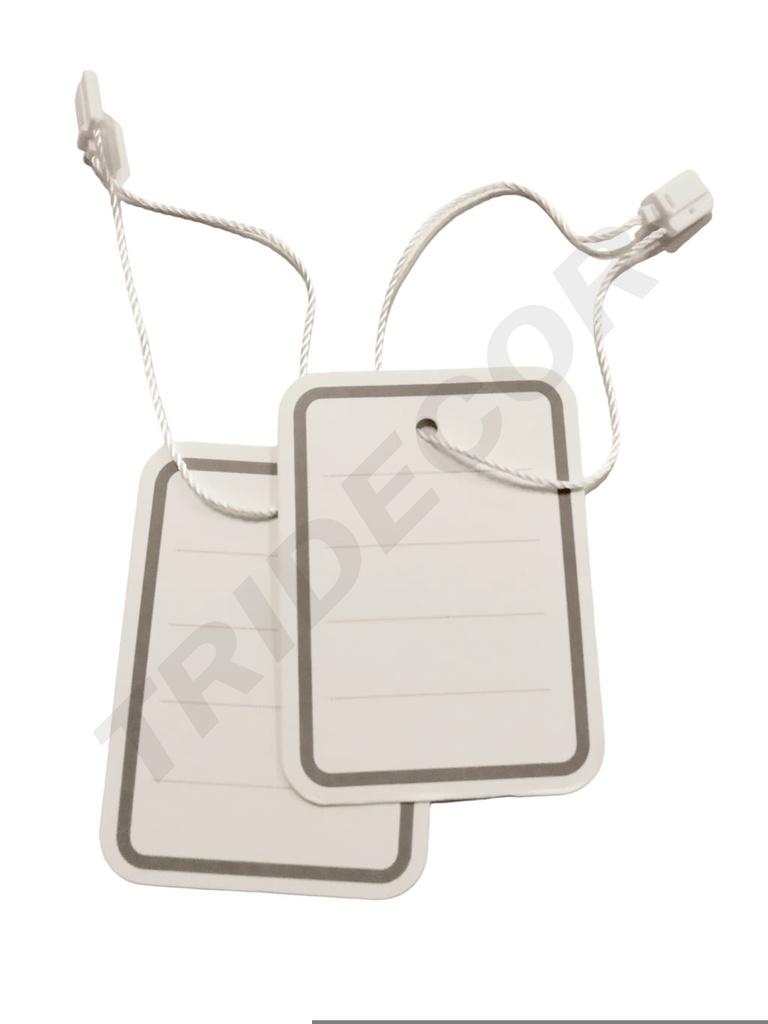 Etiquetas Blanco con Borde Gris para Precio 500 Pcs 4.8X6.6