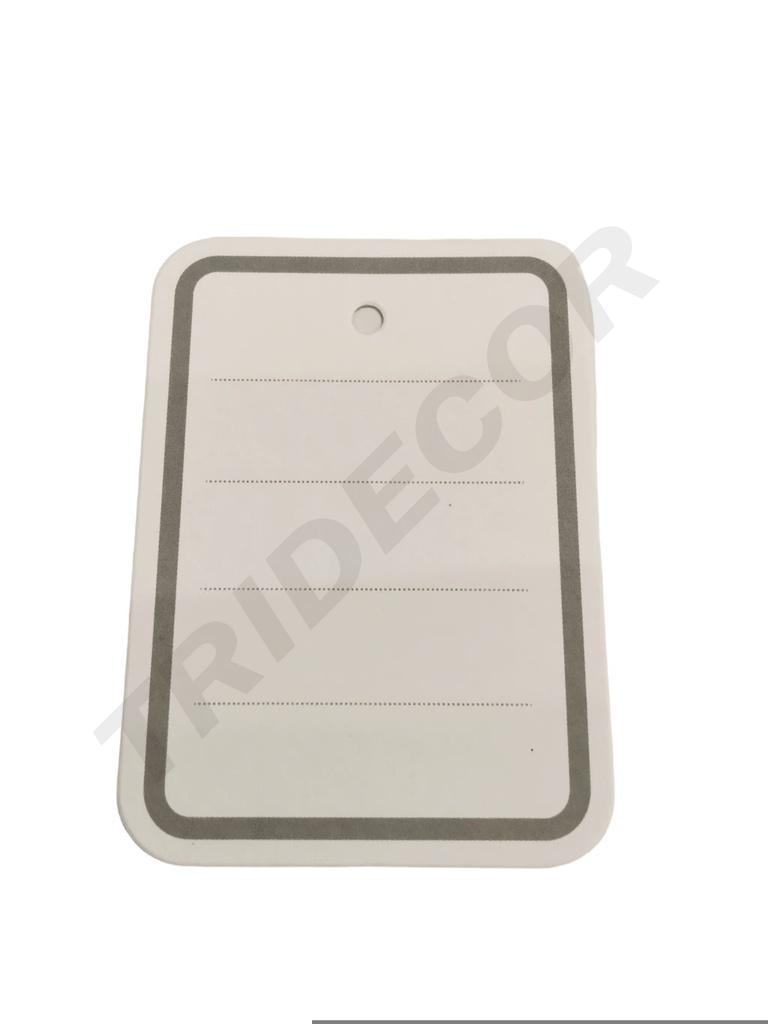 Etiquetas Blanco con Borde Gris para Precio 500 Pcs 4.8X6.6