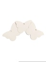 Gran mariposa troquelada etiqueta blanca 6.5x4.5cm