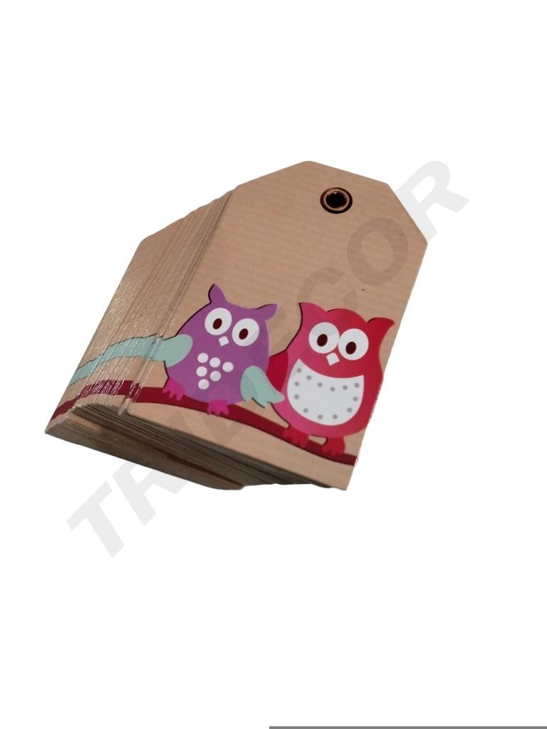 0141013-Etiquetas-colgantes-estampado-búhos-tridecor