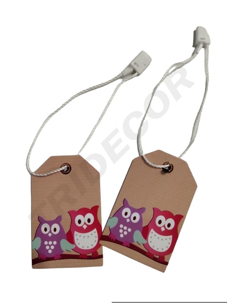 0141013-Etiquetas-colgantes-estampado-búhos-tridecor