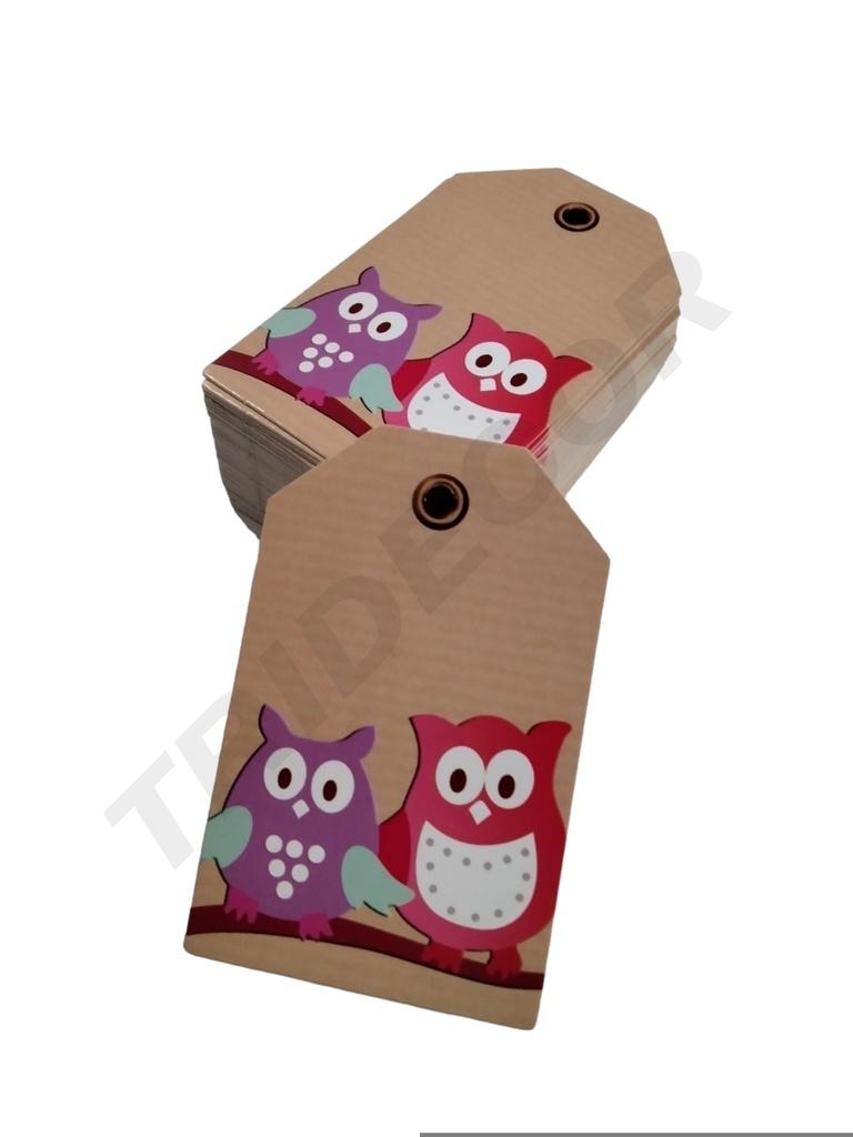 0141013-Etiquetas-colgantes-estampado-búhos-tridecor