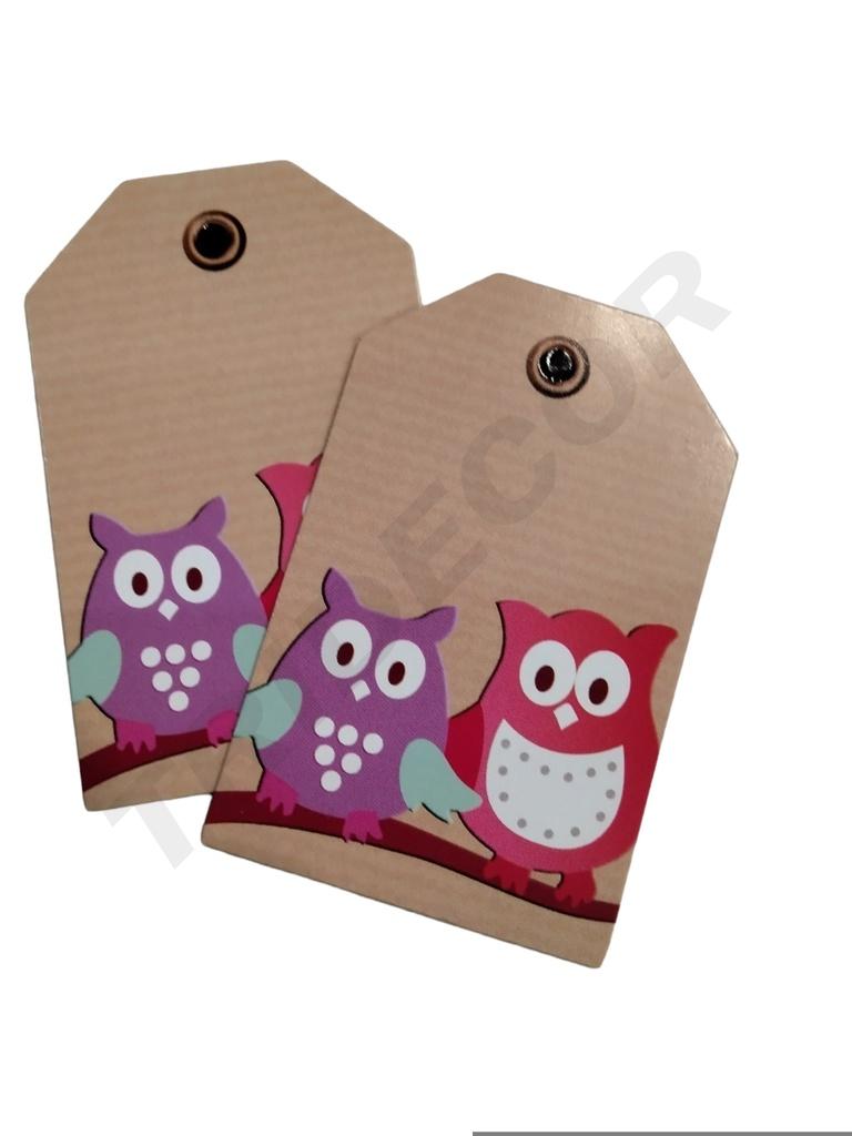 0141013-Etiquetas-colgantes-estampado-búhos-tridecor