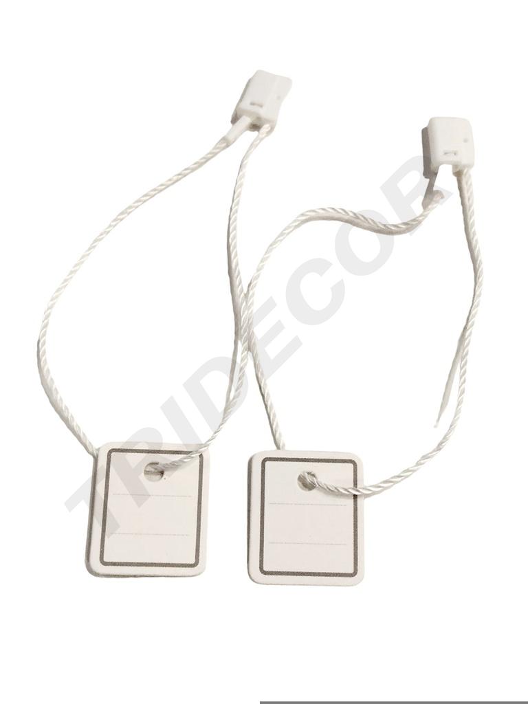 Etiquetas Troquelada Blanca con Lineas Gris 1.9X2.2cm 500/Paq