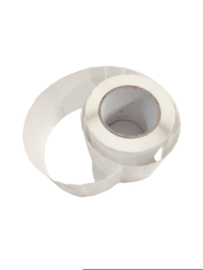 Pegatina para Caja de Joyas Blanca 3,8x0,6cm 1000/Rollo