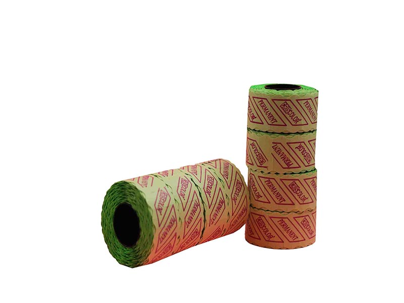 Rollo de Etiquetas Verde 26X12mm 8 Rollos/Paquete