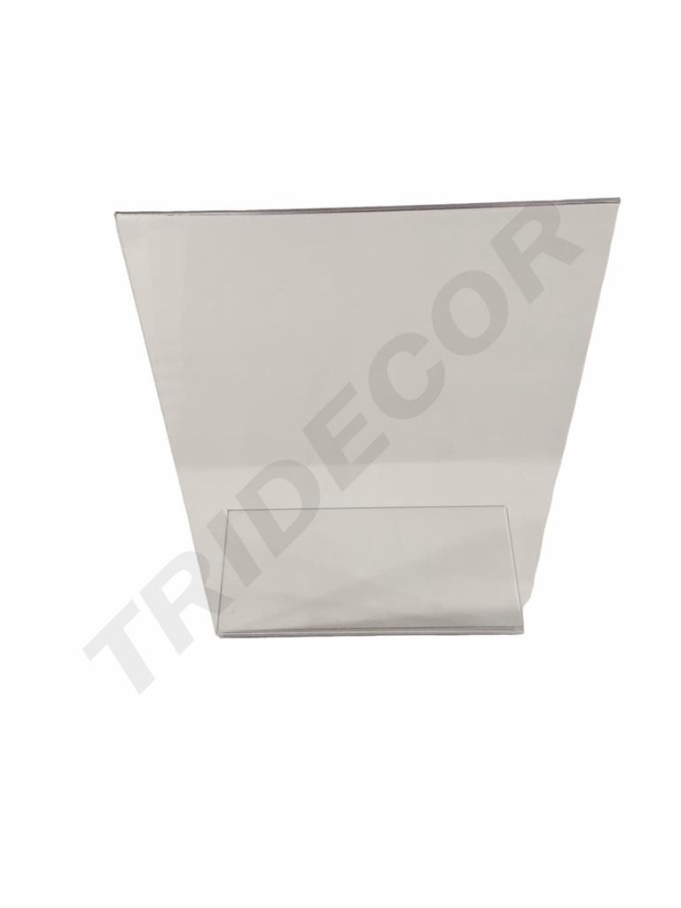 Portaprecio Acrílico A4 Forma L 30X21.5X10.5cm 